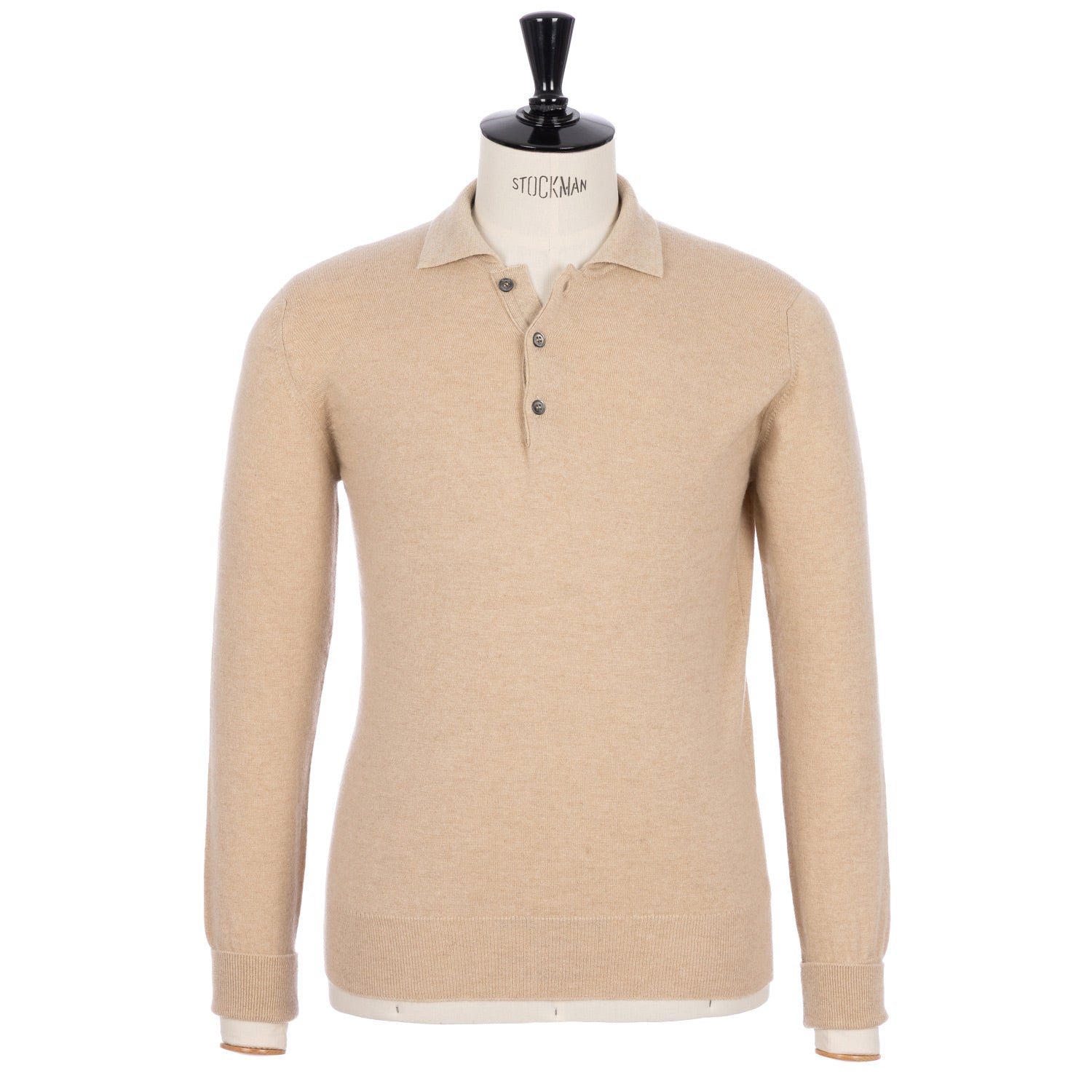 Strickpolo "Oxton Sportshirt" aus feinem schottischen 1 Ply-Kaschmir